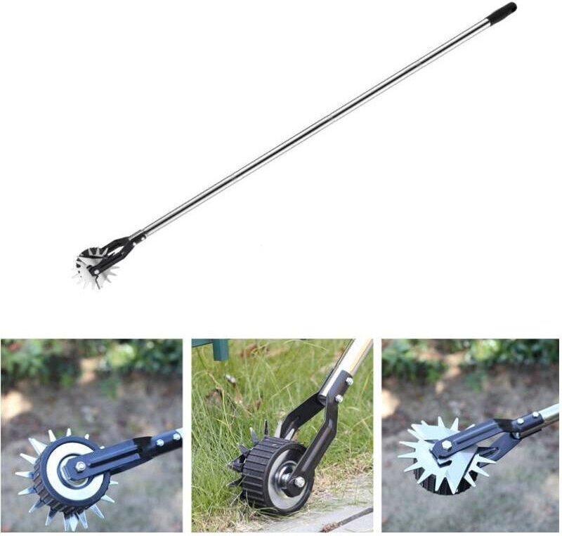 Rasenkantenschneider mit verbessertem Griff, Rasenkantenschneider mit Rädern - Verstellbare Rasenkantenrolle, 3-teiliger...