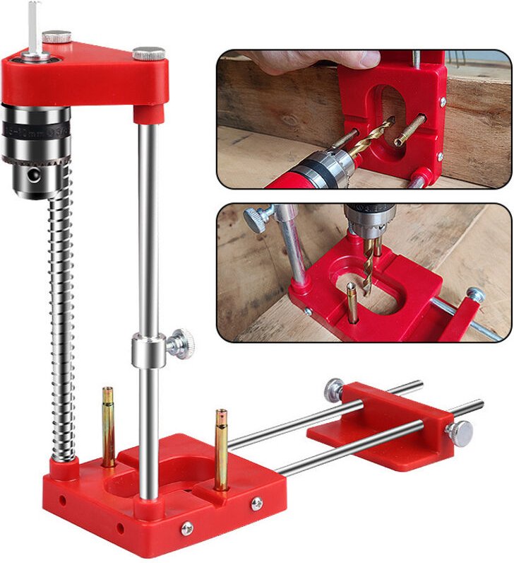 Roter praktischer Bohrersucher, Schrankbeschläge, Präzisions-Bohrersucher, einstellbare Positionierung für den Möbelbau