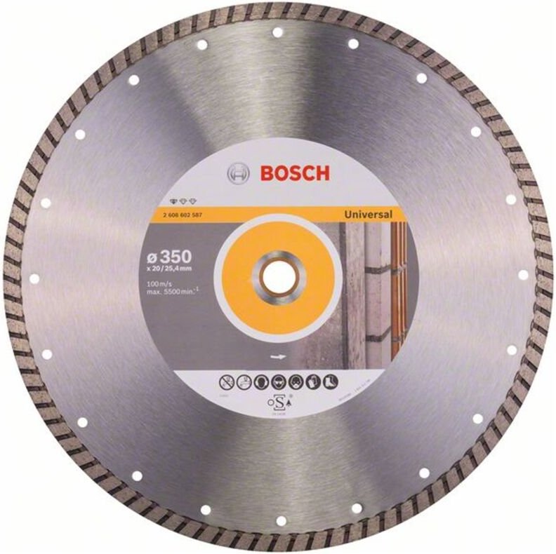 Bosch - Diamanttrennscheibe Standard for Universal Turbo, 350 x 20,00/25,40 x 3 x 10