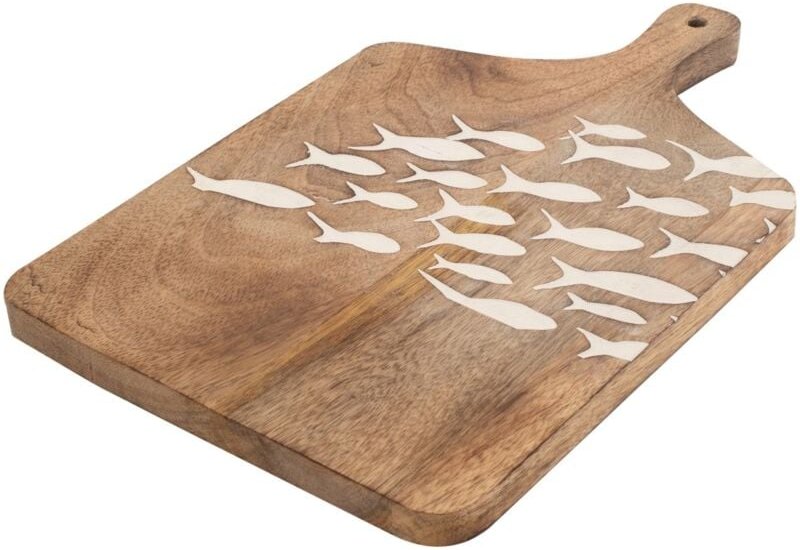 Thumbnail - Signes Grimalt - Schneidebrett-Fischkästen und -tabletts Rechteckiges braunes Brett – 2 x 33 x 20 cm