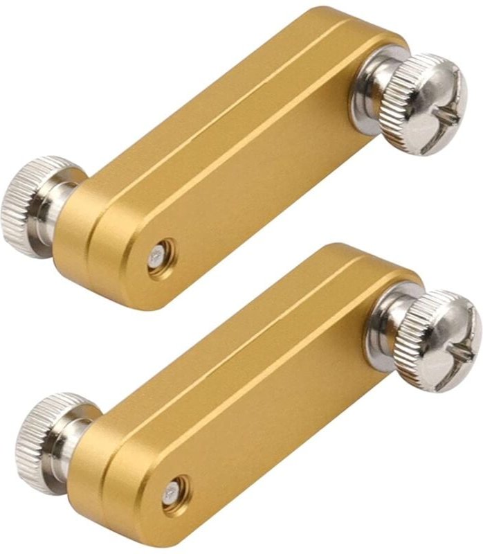 Thumbnail - Aougo - 2 stücke Zentrum Marker Markierung Werkzeug Teile Edelstahl Lineal Positionierung Block Holzbearbeitung Skala Te...