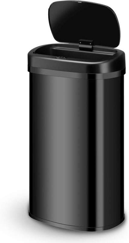 Automatik Mülleimer mit Sensor 60L - elektrischer Abfalleimer, Bewegungssensor, automatischer Deckel, wasserdicht, recht...