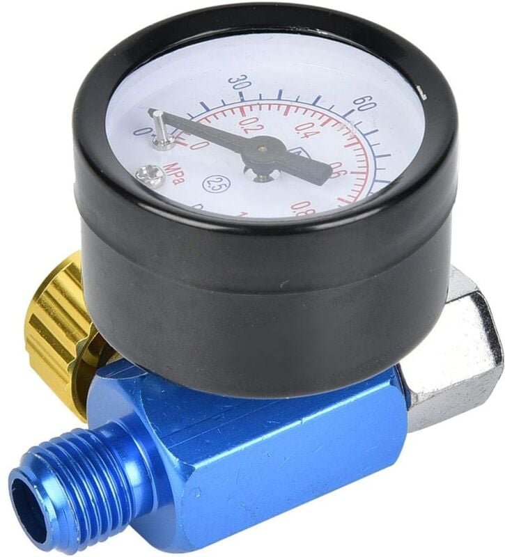 Thumbnail - Farbspritzpistole, Luftdruckregler, G1/4 Zoll, Lufteinlass-Druckregler, Manometer aus Aluminiumlegierung, pneumatisches ...