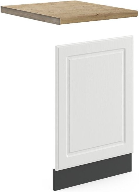 Vicco - Frontblende R-Line, Weiß Landhaus, 45 cm , ap Eiche