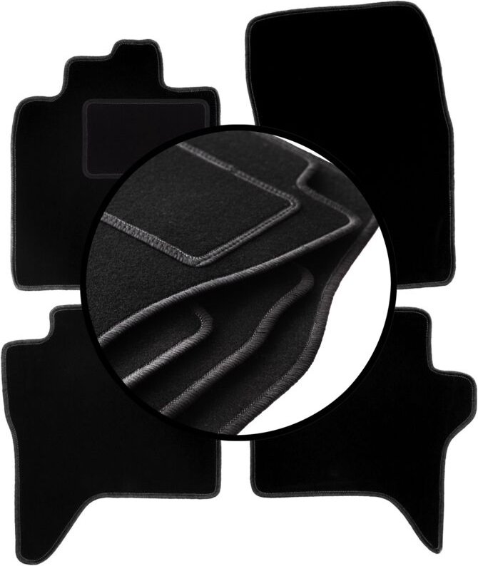 Komplettset Veloursmatten für: Mitsubishi Pajero IV lang (2006-2018)