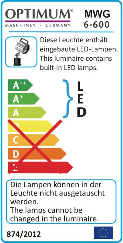 Led Maschinen- und Werkstattleuchte mwg 6-600 Optimum