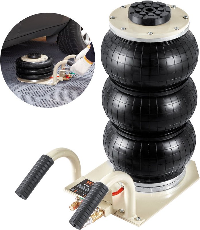 Mophorn - vevor Pneumatischer Tragbarer Wagenheber Triple Bag Air Jack 3 t, Dreifachbeutel-Luftheber 140-450 mm Hubhöhe ...