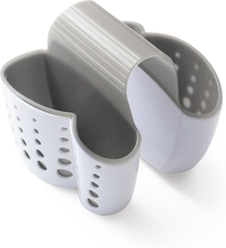 Portaoggetti per lavandino KZQ portaspugna, portasapone, rubinetto in plastica Eunion, organizer da scrivania, portapenn...