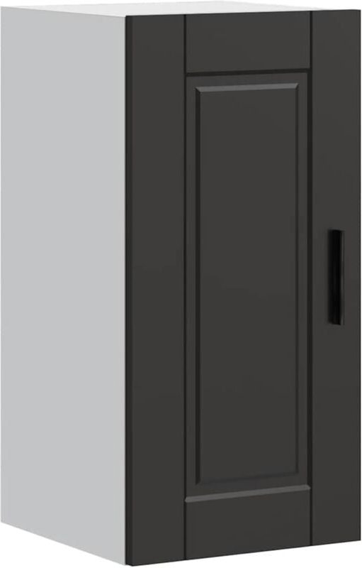 Küchen-Hängeschrank Porto Schwarz Holzwerkstoff Vidaxl