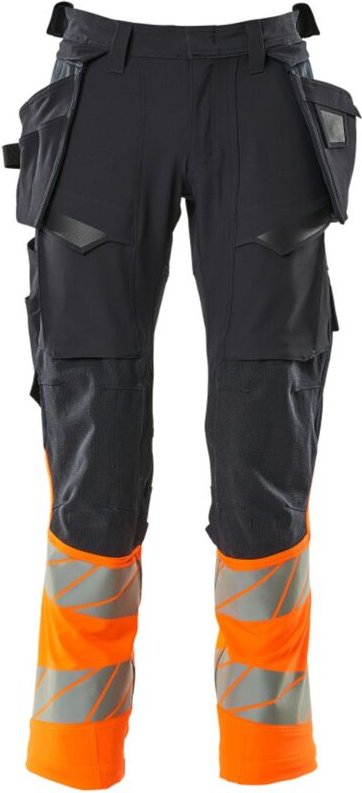 Thumbnail - Hose mit Hängetaschen 19131-711-01014 Gr. 82C64 schwarzblau/hi-vis orange - Mascot