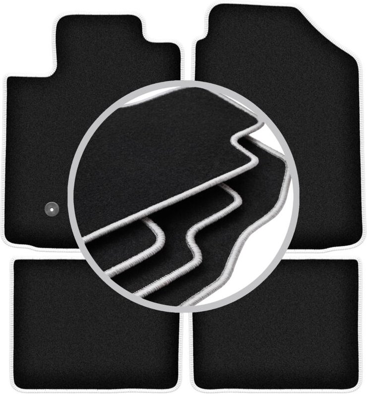 CARLUX-SILVER Autofußmatten für: Toyota Corolla E12/E13 Fließheck, Kombi, Limousine (2002-2007)