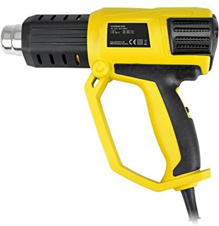 TROTEC Heißluftpistole HyStream 2000 – Heißluftfön Temperaturstufen 50 °/ 650 °, 2000 W – Überhitzungsschutz, LCD Displa...