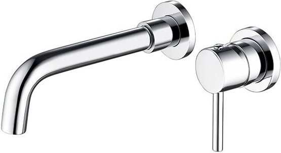 Crediri Wandmontierter Waschtischhahn, Hochwertiger Wandmischhahn aus Messing, Verdeckter Badezimmerhahn, 360 ° Drehbare...