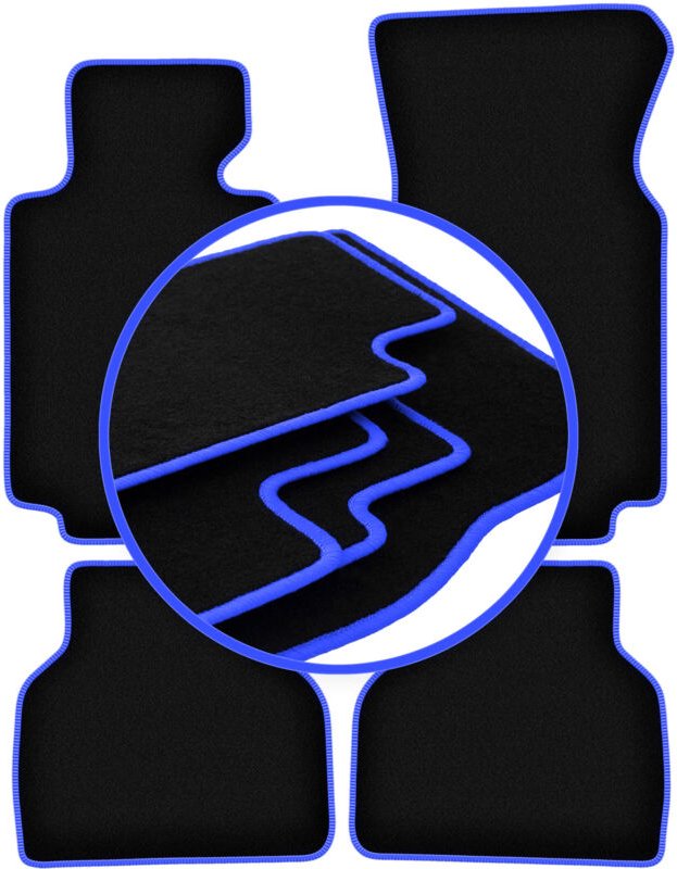 CARLUX-BLUE Autofußmatten für: BMW 7 E38 Limousine (1994-2001)