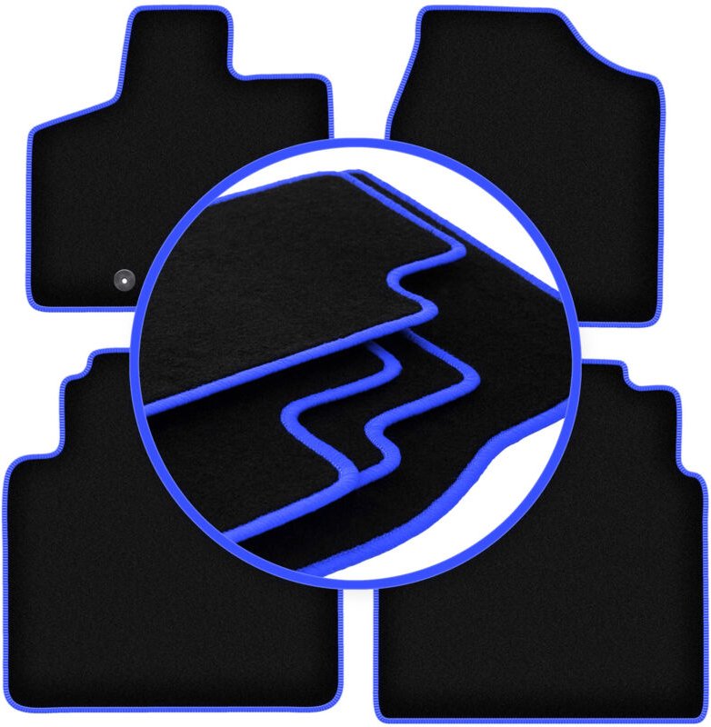 CARLUX-BLUE Autofußmatten für: Chrysler Town&County IV Minivan (2008-2016)