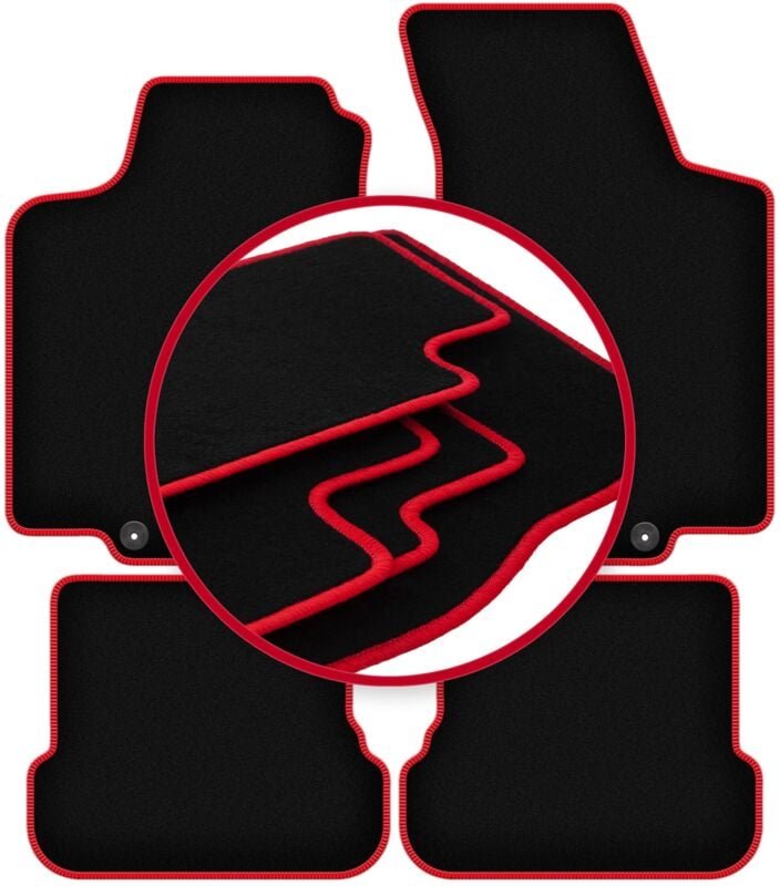 CARLUX-RED Autofußmatten für: Volkswagen Golf IV Cabrio (1998-2002)