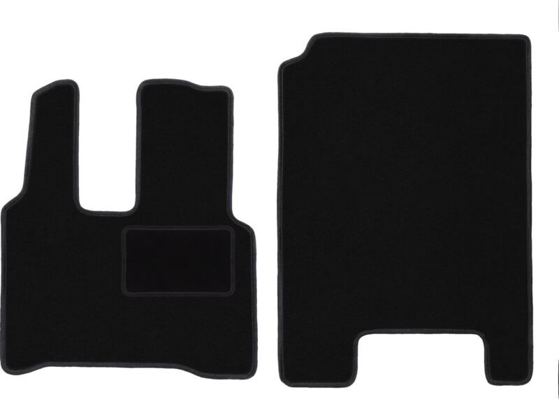 Schwarze Veloursmatten für: Mercedes Actross MP4 LKW (2011-)