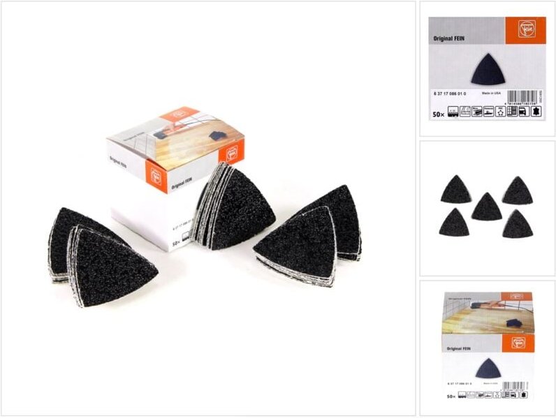 50x Schleifblätter ungelocht 80 mm K36 - 63717086010 - Fein