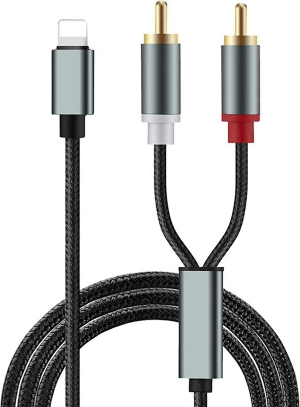 1 Stück Apple auf 2RCA Lotus Audiokabel – Handy-Audioverstärker zu iPhone-Lautsprecher