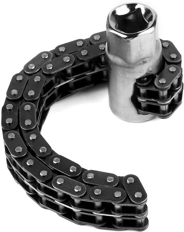12-cm-Kettenölfilterschlüssel, 44-Doppelkettengliederschlüssel, Universal-Kettenölfilterschlüssel, Universal-Autoreparat...