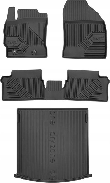 Thumbnail - SET 77 Toyota Auris 2 Kombi Fußmatten und Matten 2012-2018 sw