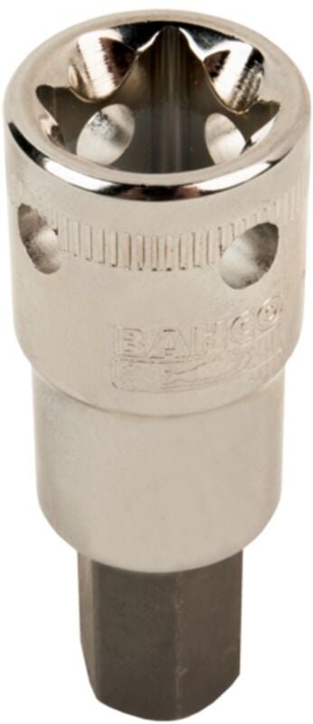 Bahco 1/2-Vierkant-Antriebssteckschlüssel mit vier Bohrungen zur sicheren Befestigung, für 1/4-Sechskantschrauben