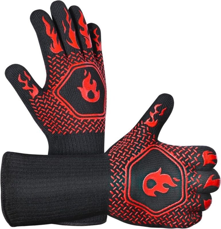 Thumbnail - Hitzebeständige Ofenhandschuhe. Feuerbeständige Kaminhandschuhe. Beständig gegen Temperaturen bis zu 800 °C, wodurch the...
