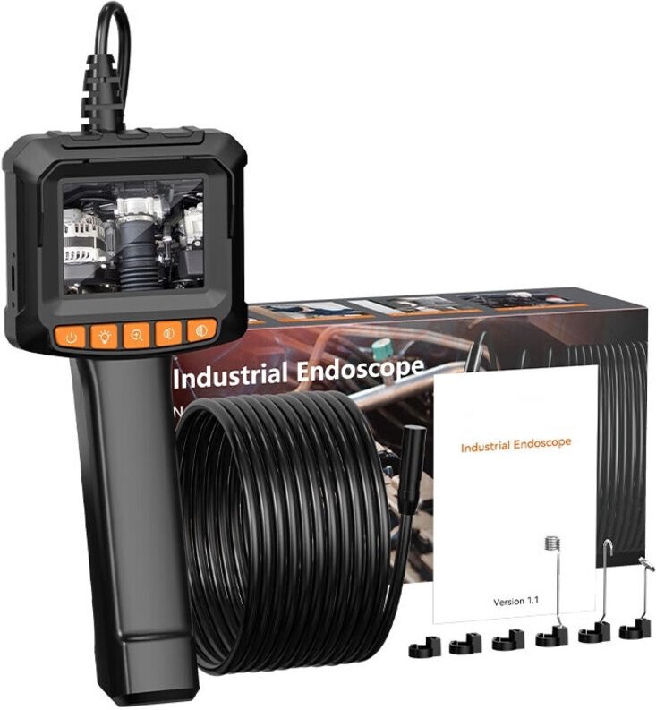 Endoskopkamera, 1080P HD-Endoskop mit 2-fachem Zoom, IP67 wasserdichte 2,4-Zoll-IPS-Rohrinspektionskamera, 5 m langes ha...