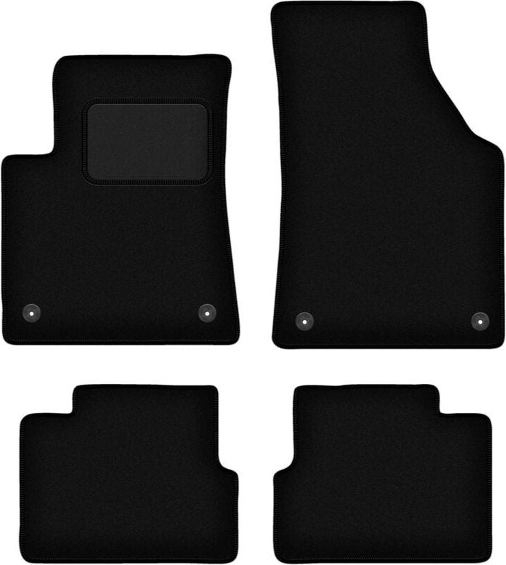 Schwarze Velours-Fußmatten für: Jeep Cherokee KL SUV (2013-)