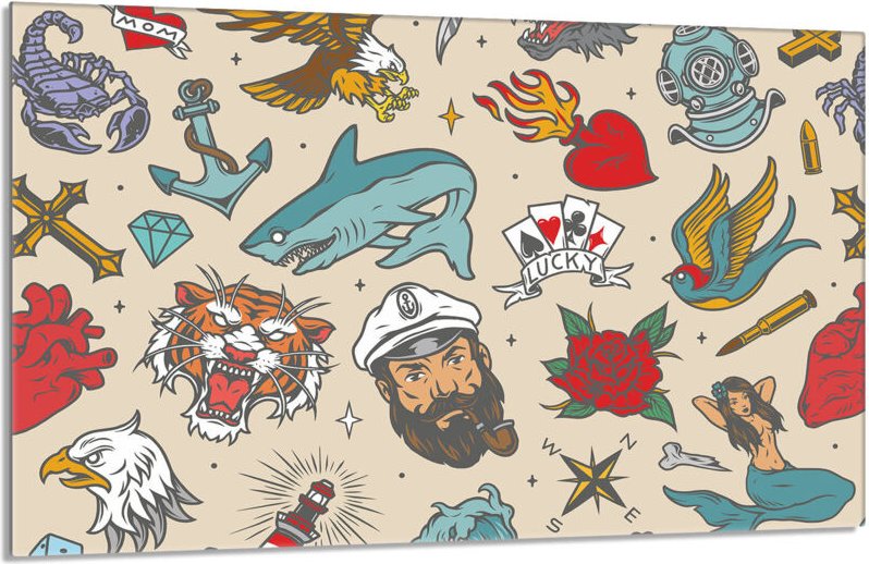 Glasschutzplatte für den Herd 80x52 Bajka