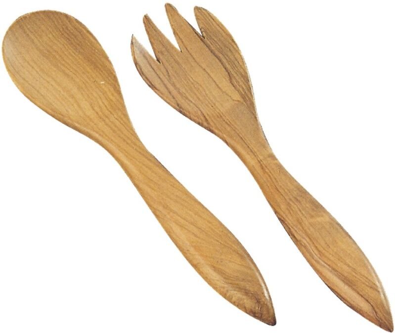 Signes Grimalt - Es serviert Küchensalate Abgedeckte Set 2 Einheiten Braune Utensilien 6x25x2cm 137