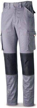 BRAND Labor Protection "Stretch"-Hose mit Verstärkung Größe 44 aus Baumwolle und Elasthan in Grau und Schwarz 588-PSTRG4
