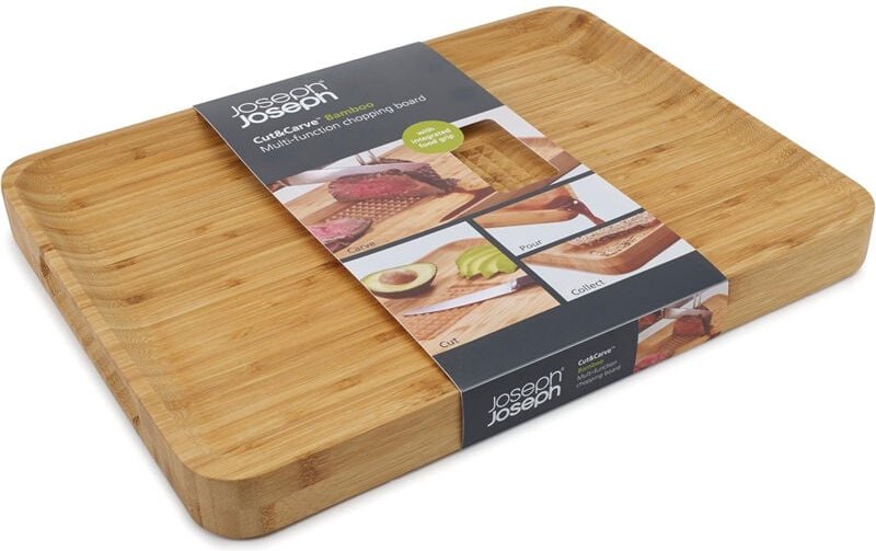 Thumbnail - Cut&Carve™ Bambus-Schneidebrett de, für die Zubereitung von Lebensmitteln de, mit Flüssigkeitsrille Design de, rutschfes...