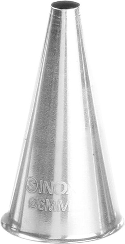 Gerade Spitze für Spritzbeutelhülse, Durchmesser 6 mm - HENDI 551349