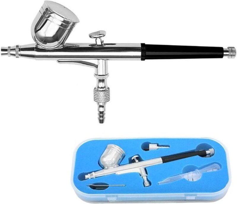 Airbrush-Gravity-Feed-Dual-Action-Airbrush-Pistole-Kit für Tattoo-Maniküre-Spray-Modell-Airbrush-Nagelkunst 0,3 mm 7 cc