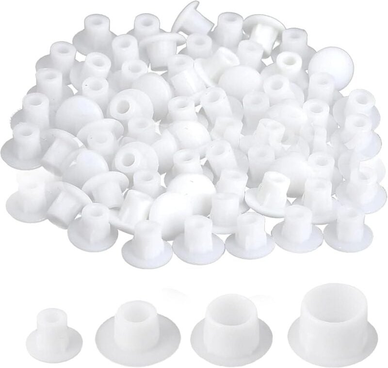 Bluedeer - Abdeckkappen für Bohrlöcher 240 Stück Lochstopfen Möbel Schraubenabdeckung Lochabdeckung Weiß Bohrloch Abdeck...