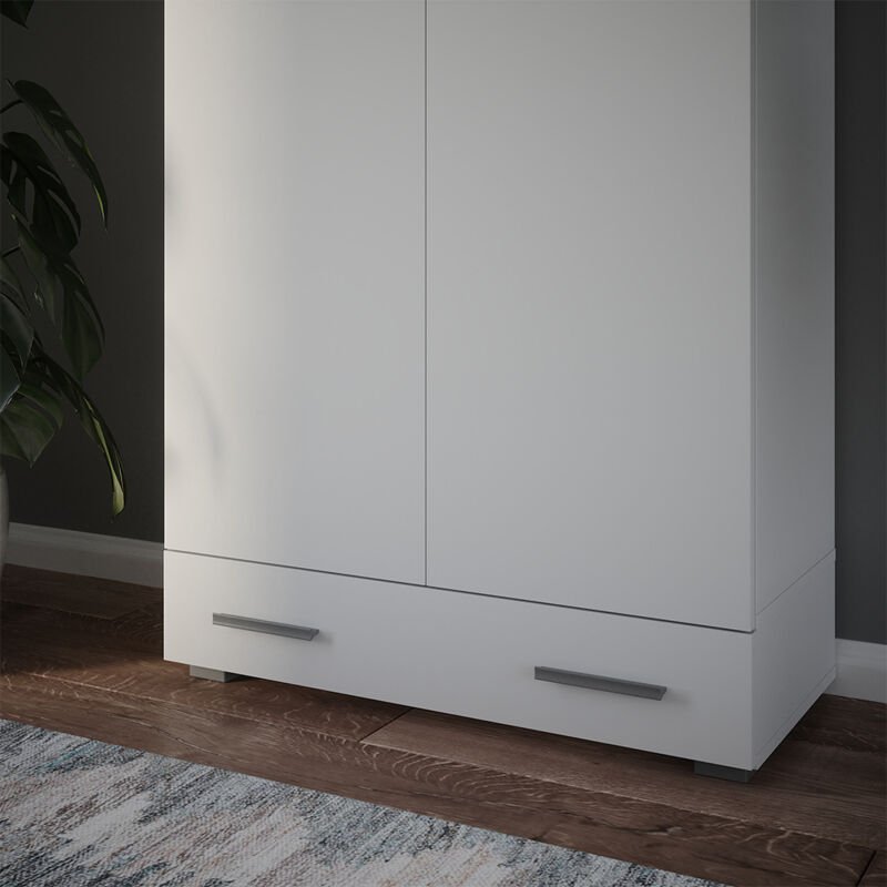 Schubladenmodul Frank, Weiß, 80 x 17.4 cm mit Schublade, Vicco