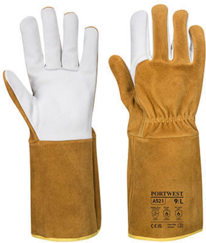 Schweißerhandschuhe TIG ultra Braun L - Größe 9