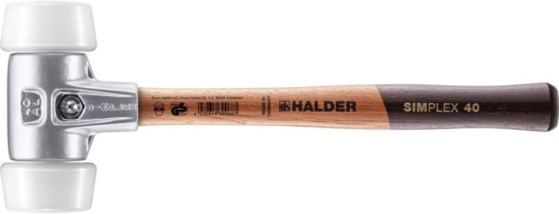 SIMPLEX-Schonhammer, 50:40, Superplastik mit Aluminiumgehäuse und hochwertigem Holzstiel D=50 mm 3107.051