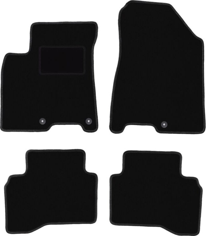Schwarze Velours-Fußmatten für: Kia Niro Crossover (2016-)