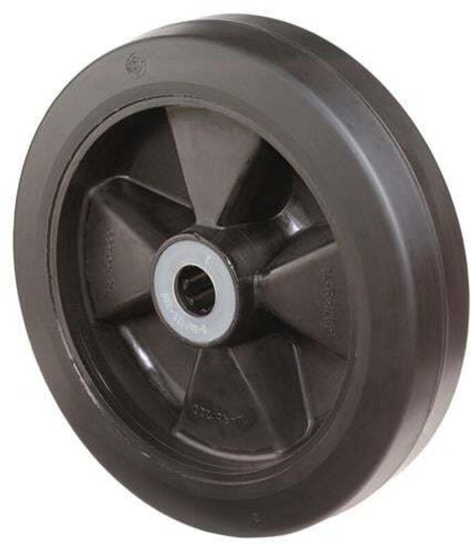 Ersatzrad Rad-Ø 100 mm Tragfähigkeit 140 kg Elastikgummi schwarz Achs-Ø 12 mm Nabenlänge 40 mm