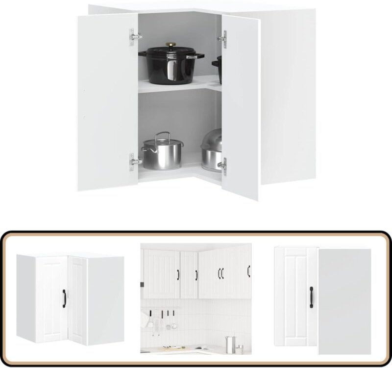 Küchen-Eckhängeschrank Lucca Weiß Holzwerkstoff - Vidaxl