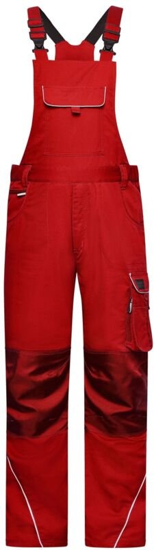 Thumbnail - James&nicholson - funktionelle Latzhose JN879 Gr. 46 red