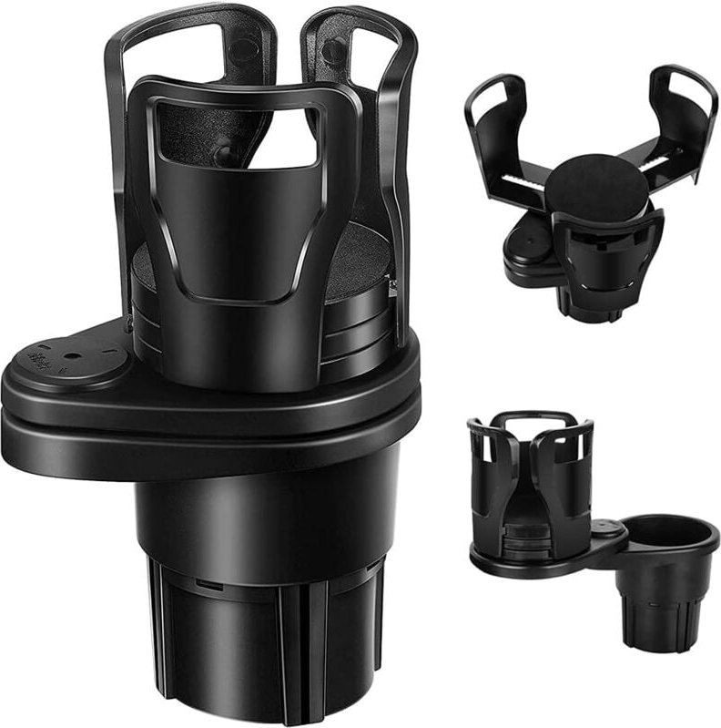 Ein Auto-Getränkehalter, Zwei-in-Eins-Multifunktions-Auto-Getränkehalter, um 360 Grad drehbarer und verstellbarer Doppel...