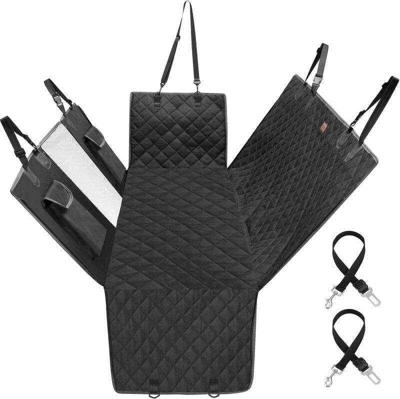 KINGSLEEVE® Hundedecke Auto Rückbank Wasserdicht Kratzfest Universal Sichtfenster Sitzgurt Rutschfest Rückbankschutz Sch...