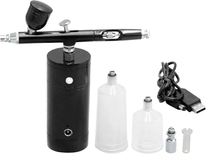 USB-wiederaufladbares Airbrush-Set, tragbarer Airbrush-Kompressor, Sprühpumpe, Hand-Airbrush-Pistole für Make-up-FX, feu...