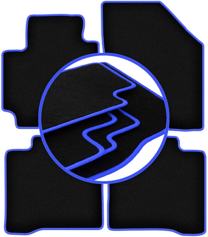 CARLUX-BLUE Autofußmatten für: Suzuki Baleno II Fließheck (2015-)