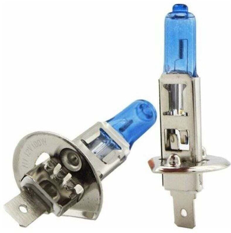 Ulisem 10 Stück H1 100 W Halogenlicht, hellweiß, Autoscheinwerferlampen, 12 V, 6000 K, Autoscheinwerfer, Lenklampe, Brem...