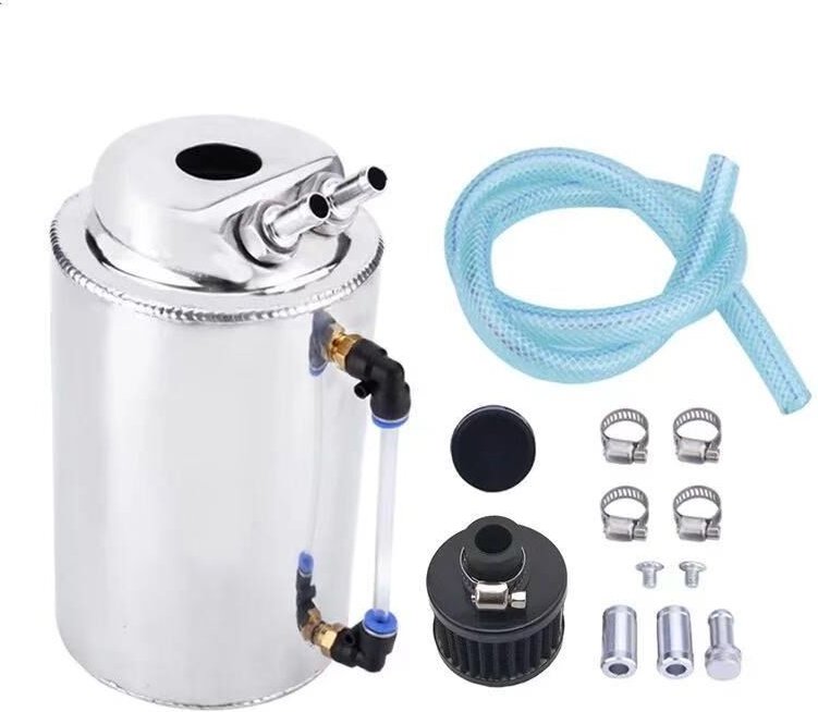 Labscheider, Öltank, Ölsammeltank mit Ölfilter, universell, 2 l Ölflasche, atmungsaktiver zylindrischer Flaschenfilter m...