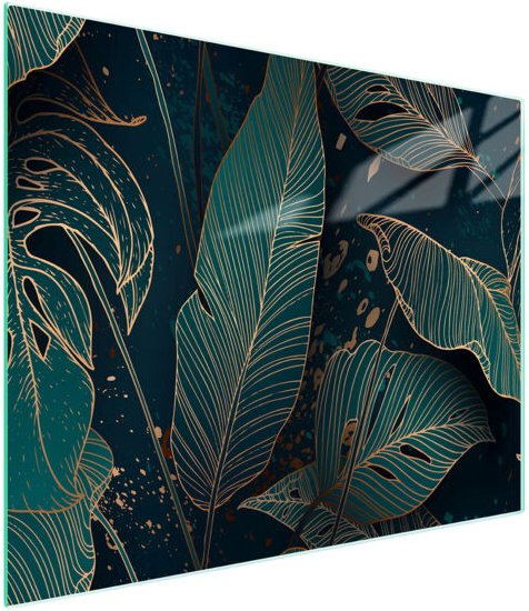 Glasschneidebrett 52x30 Blätter